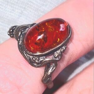 Handcrafted Amber ring